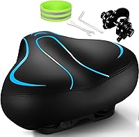 Vista 8 de Asiento cómodo de bicicleta, con espuma viscoelástica, impermeable, doble absorción de impactos, para hombres y mujeres. Es el mejor asiento