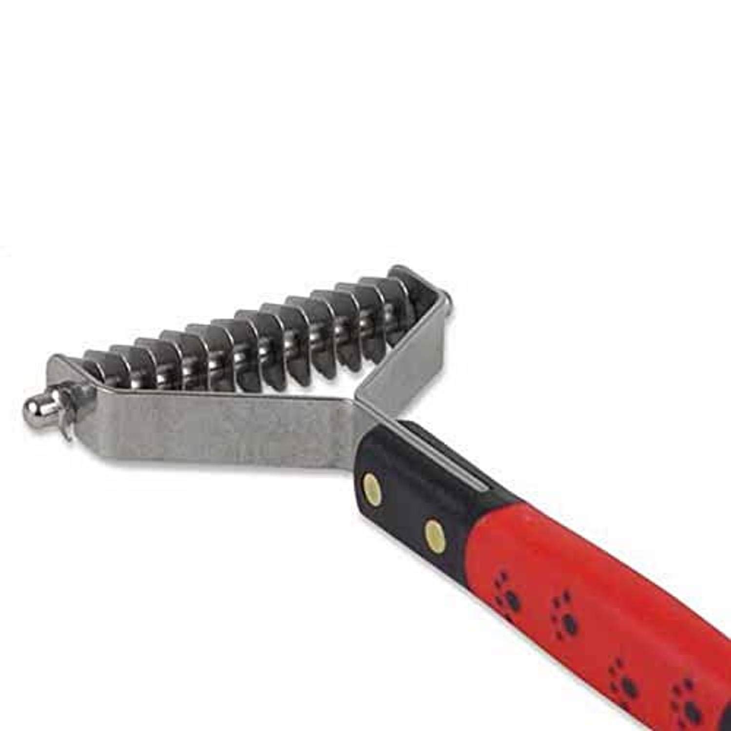 RYAN'S PET SUPPLIESPaw Brothers 13-Blade Double Wide Undercoat Rake for Dogs, Professional Grade, Maximum Coverage, Stainless Steel