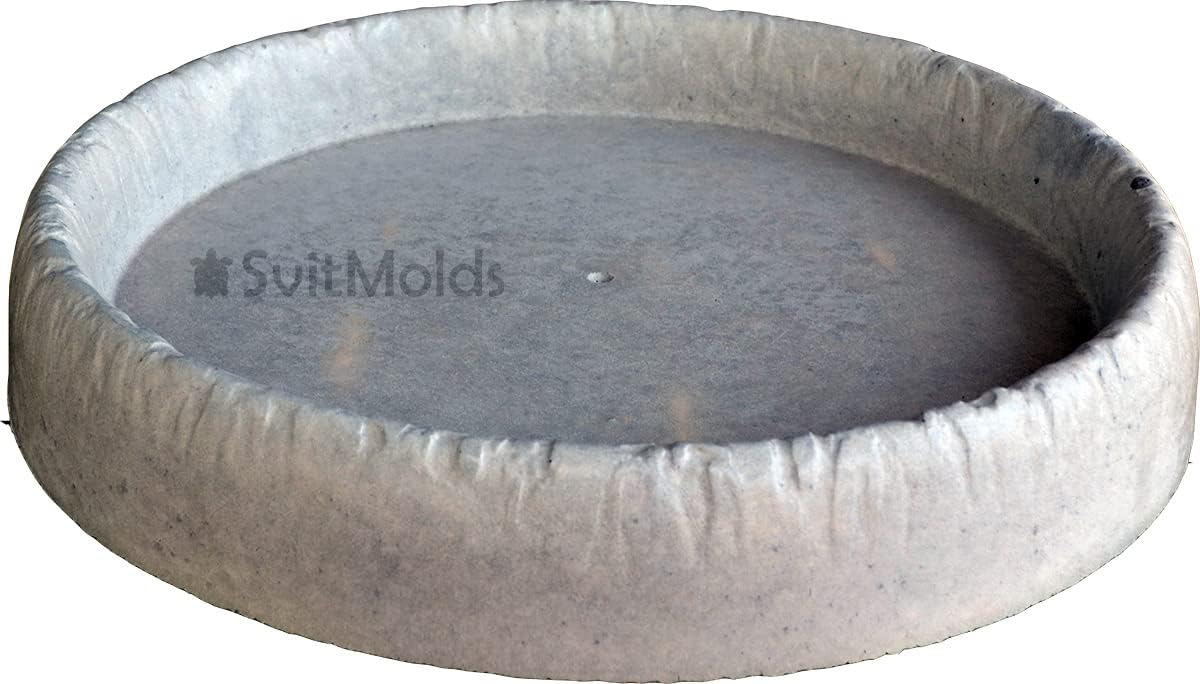 Concrete Mold DIY Large Round Tray 15.75 in Decorative Preiss Concrete Vanity Tray D73