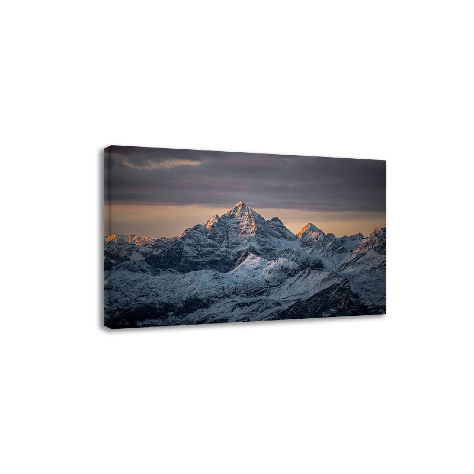 Bären Winter-Angelleinwand 20x20 Cm - Natur Wanddekoration Für Wohnzimmer