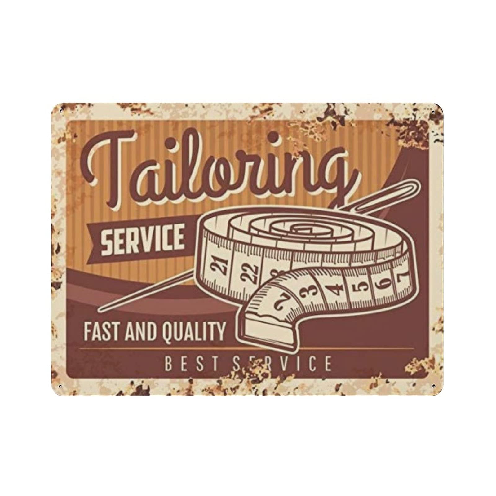 rayprint Sewing Atelier And Dressmaking Tin Sign Metal Plaque Art Hanging Iron Painting Retro Home Kitchen Garden Garage Wall Decor 12"x16"