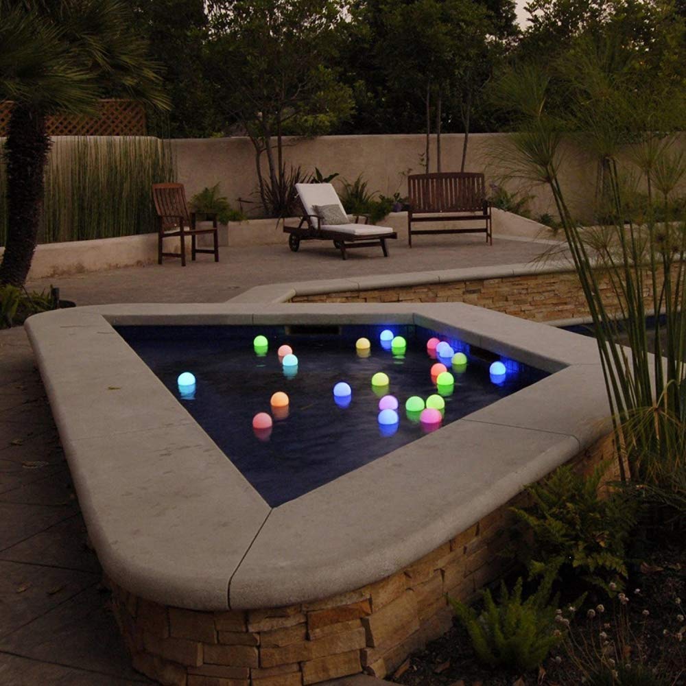 BLUEYE Floating Pool Lights, 3Inch Rechargeable Orb Nursery Night