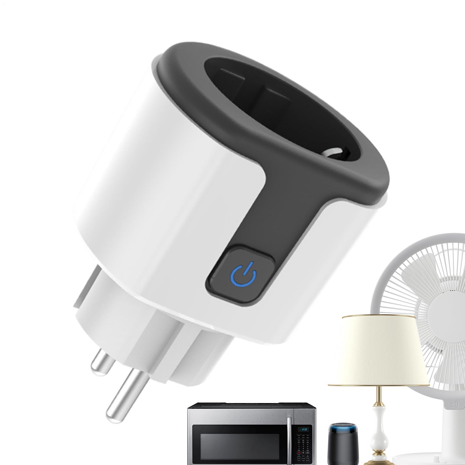 Intelligent EU Plug - WiFi Connectivity Relay Function Energy Monitoring with App Control Living Room Kitchen Outlet Humidifier