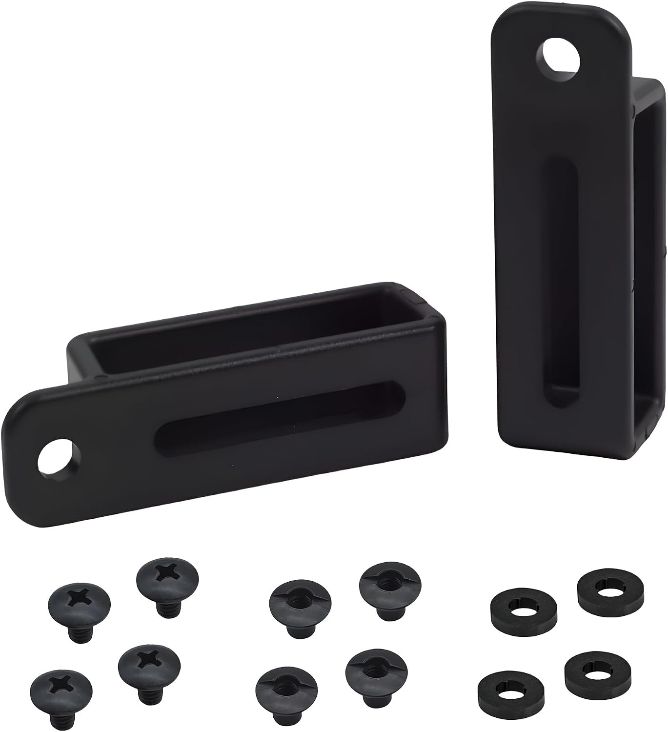 Holster Enclosed Slotted Belt Loops - Pre-Drilled Hole Kydex Belt Attachment for OWB Gun Holsters - High-Grade Material - Kydex Closed Belt Loop with Mounting Hardware(Pair)