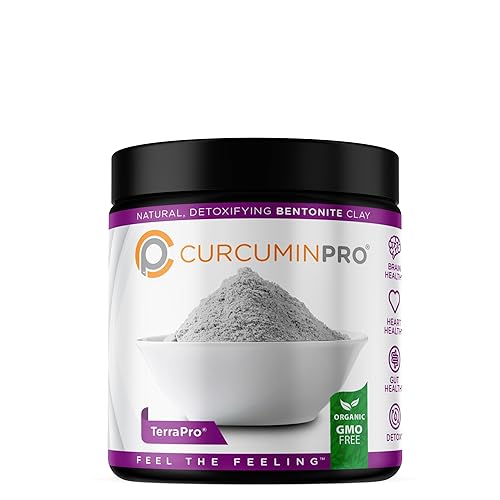 CurcuminPro TerraPro - Suplemento de desintoxicación de arcilla bentonita | 3.17 oz | Arcilla de calcio volcánico para desintoxicación natural y