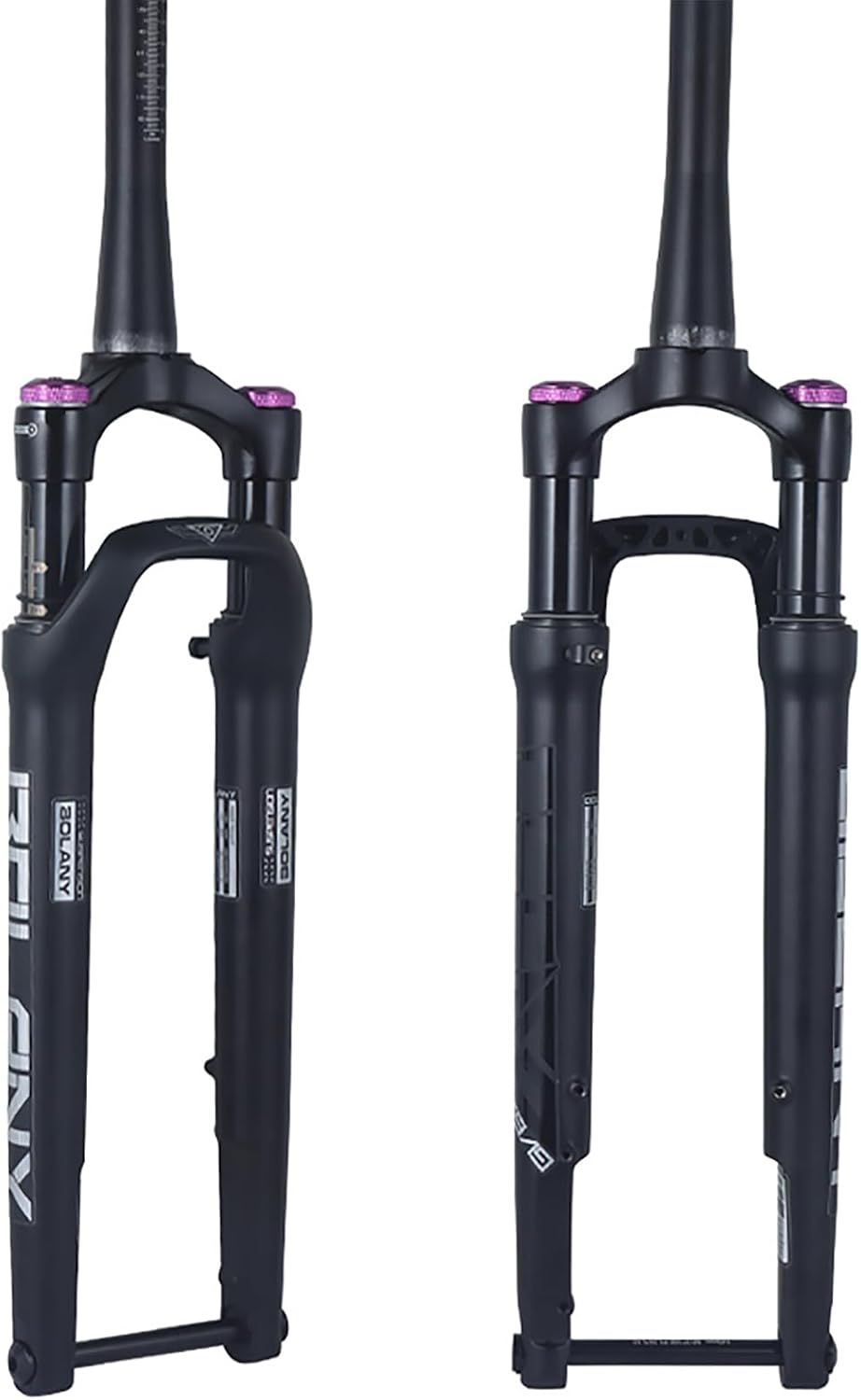 BOLANY Road Bike Suspension Fork 60mm Travel 700C Off-Road Disc Brake XC Air Fork Manual Lock 100 * 12mm Thru Axle Bike Shock