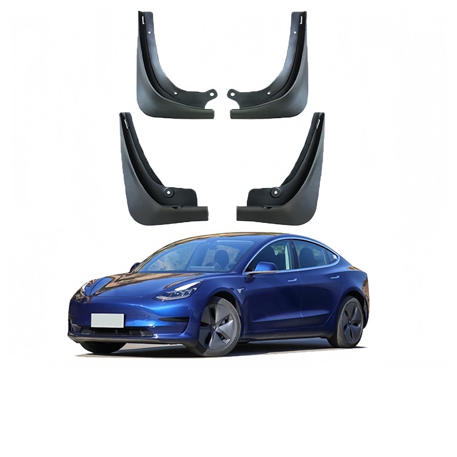 Kotflügel für Autos Für 2016–2023, für Tesla 3, für TESLA, für Modellautos, Reifenkotflügel, Spritzschutz für Vorder- und Hinterrad