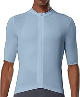 YKYWBIKE Men's Aero Race Cycling Jersey Short Sleeve - Moisture Wicking Milkfiber, Breathable UPF50+, Zip Pocket Road MTB Bike