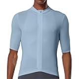 Cycling Jersey Men Aero Race Fit, Road Bike Jersey Short Sleeved Moisture Wicking, Breathable,Zip Pocket,UPF50＋