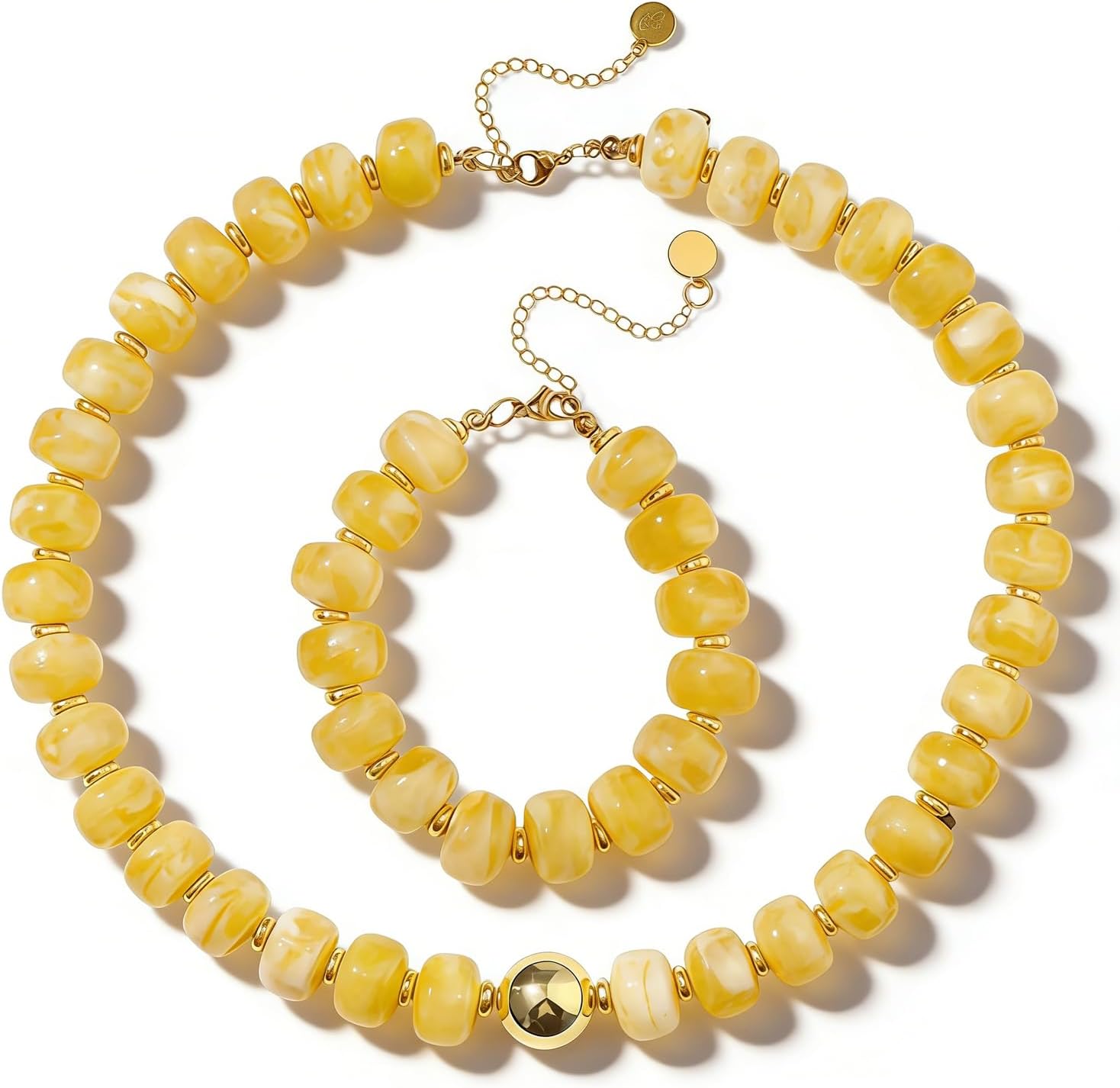 Resin Chunky Beaded Necklace for Women Minimalistic Modern Statement Necklace Jewelry Accessories