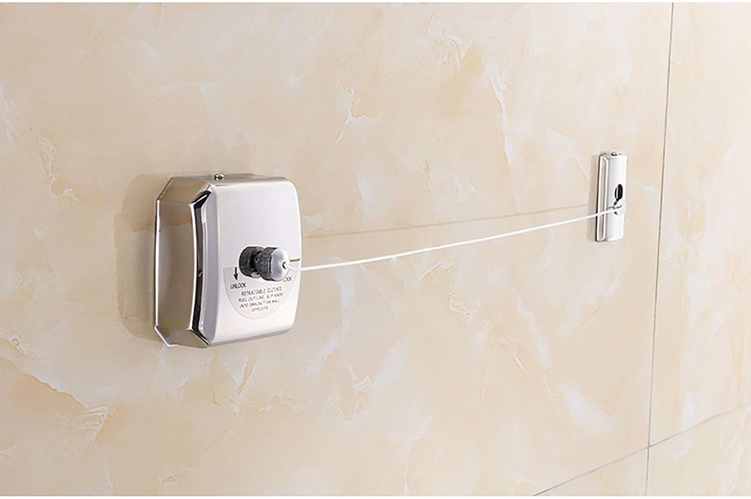 Clothesline Balcony Steel Wire Invisible Wall Hanging Drying Rack Stainless Retractable Clothesline Bathroom Retractable Indoor Stainless Steel Line