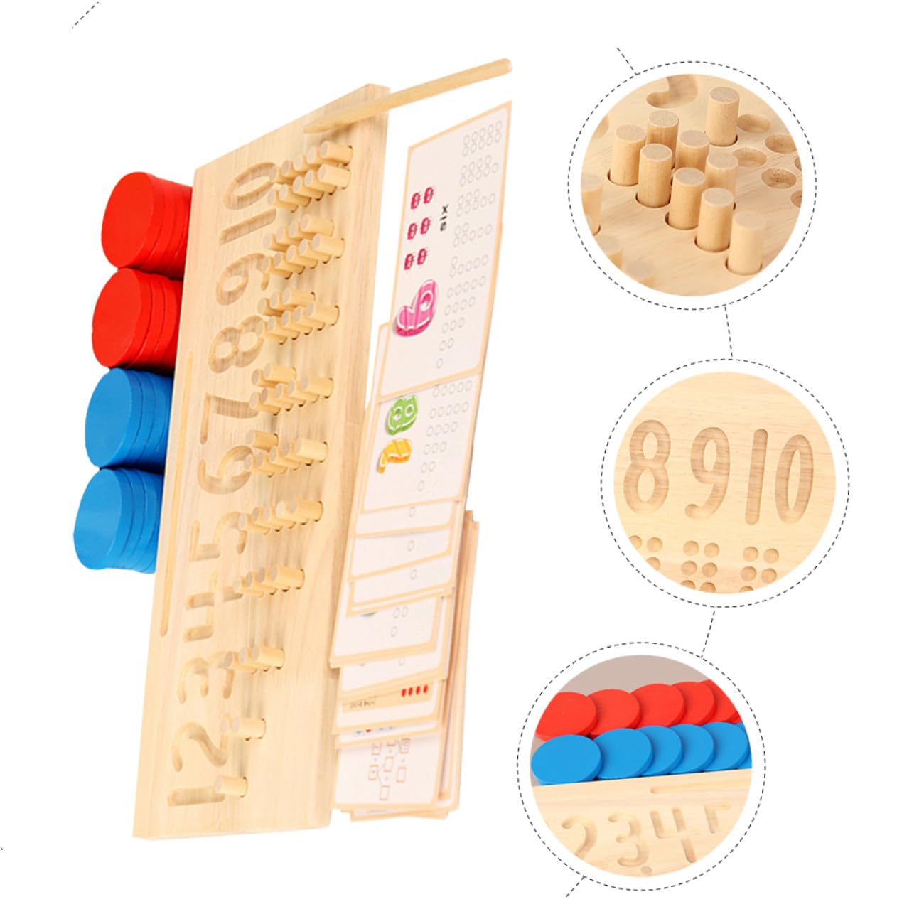 Tablero de Trazado de Números de Madera, Juego 1 Pieza
