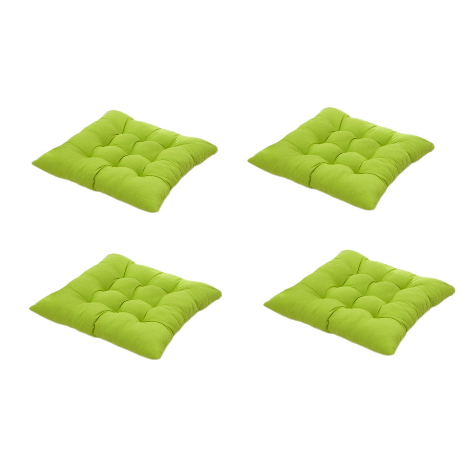 4 cómodos cojines para silla cojines de silla outdoor cojines de terraza cocina de jardín Cojines de silla de comedor 40x40 cm Crema Cena silla Pad (Amarillo)