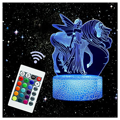 Lampes de nuit de nuit ENUOLI 3D Lampes de nuit 16 couleurs changeant 3D optique illusion Lampes de chevet avec télécommande Lampe de chevet enfant USB & batterie Powered Night Lights Cadeaux pour en Cover