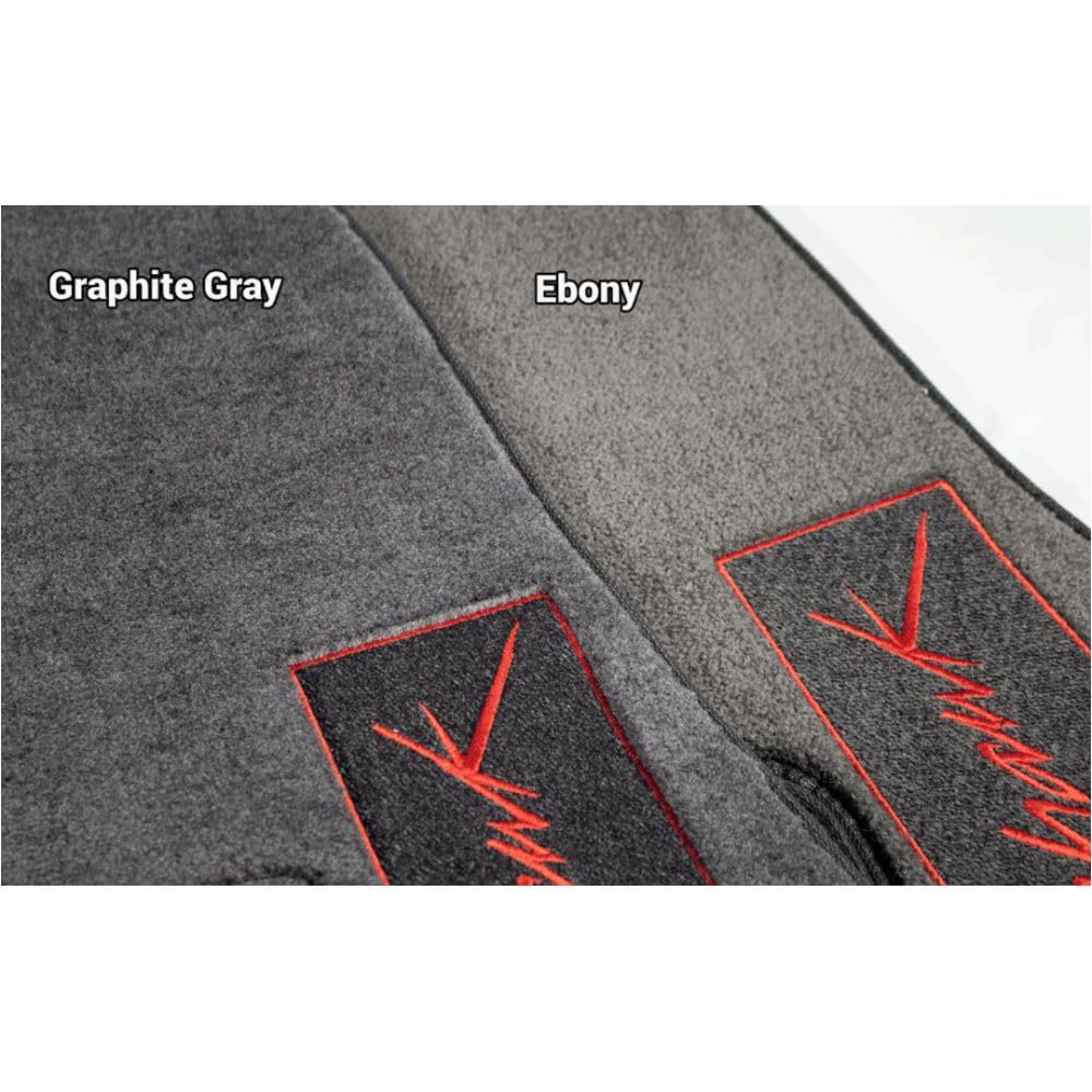 TIUBIDBA Firehawk Ebony Front Carpet Floor Mats Pair Left Right for Pontiac for Firebird 2000-2002 2pc 44000-FIREHAWK — view 5