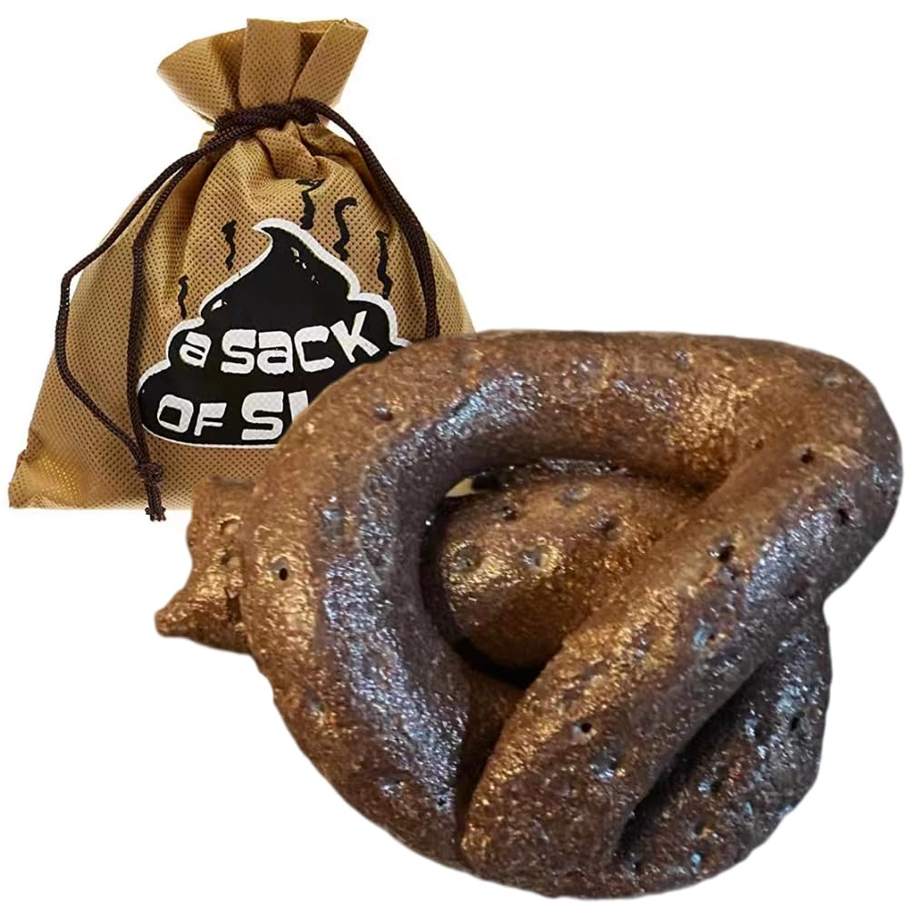 Fake Poop,1 Piece Fake Dog Poop,Realistic Fake Poo Toy,Fake Dog Poo Toy with Drawstring Bag,Practical Joke Toys for April Fools' Day Prank Party Supplies, Small