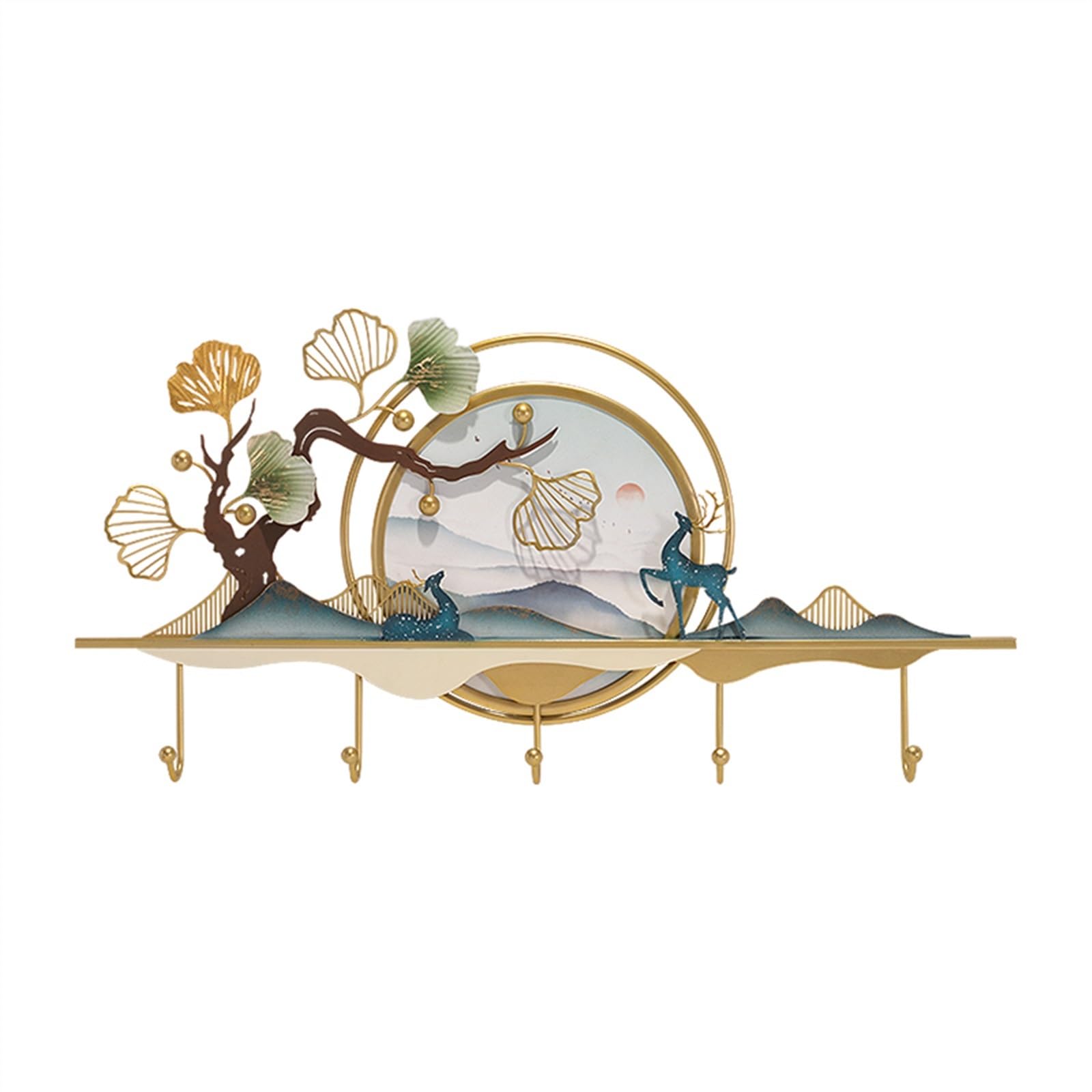 Zyyanshop One Color Wall Coat Rack Wall Hanging Coat Hooks Creative Entryway Clothes Entry Behind The Door Metal Hangers