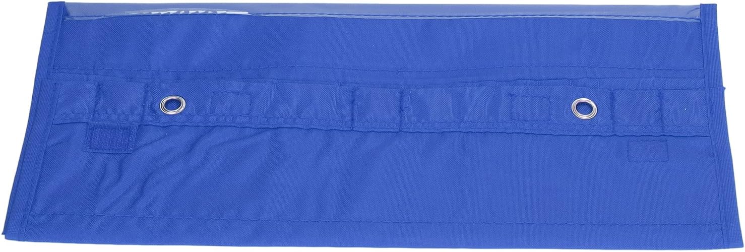 Magnetic Pocket Chart,5 Rows Transparent Pockets Chart for Standards Daily Schedule Home School Activities Class demonstrations (Blue)