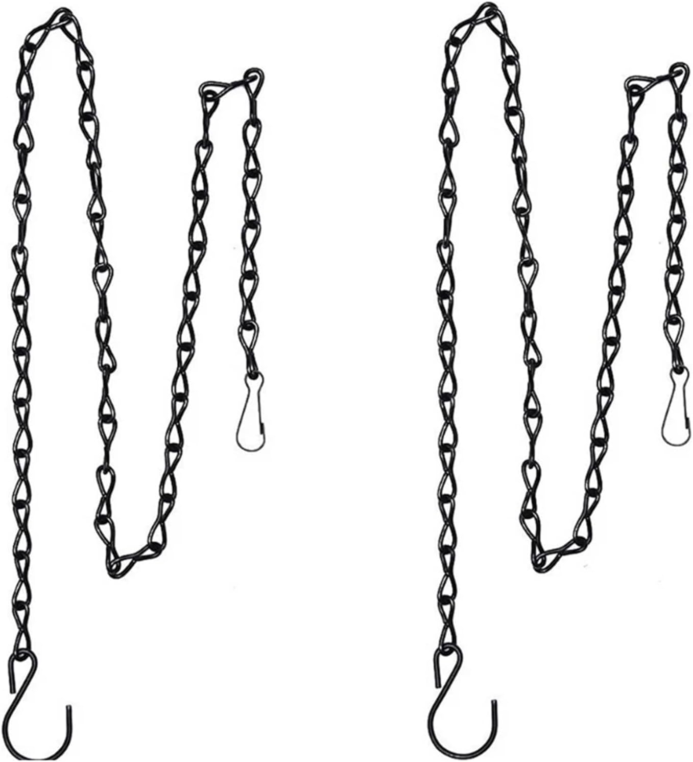 10 pcs Hanging Chains for Flower Pot Basket Bird Feeders Planters Lantern Ornament for Planters(Black)