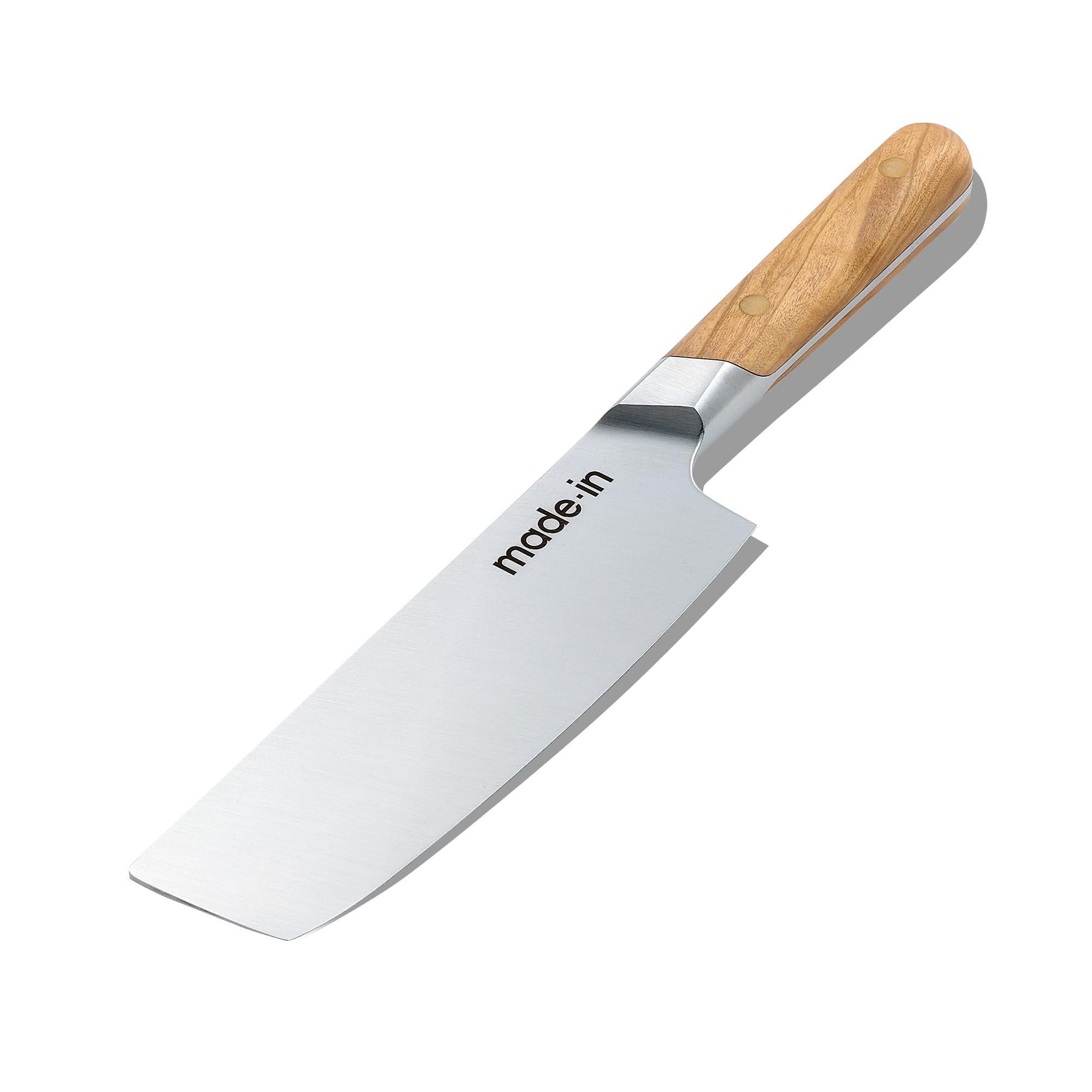 Made In Cookware - 6" Nakiri Knife - Crafted in France - Full Tang With Olive Wood Handle