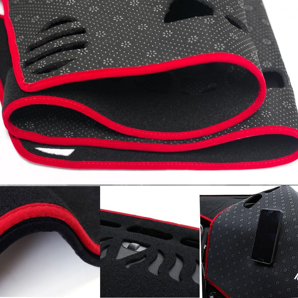 Dashboard Covers Mat for Cadillac CTS 2004-2009,Dash Protecter Cover,Polyester Car Dash Board Cover,Car Dash Board Cover Pad,Red