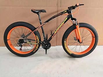Little Champ APPGROW Jaguar Fat Bike Cycle with 21 Speed Gears (Orange) 20 Inches, Unisex