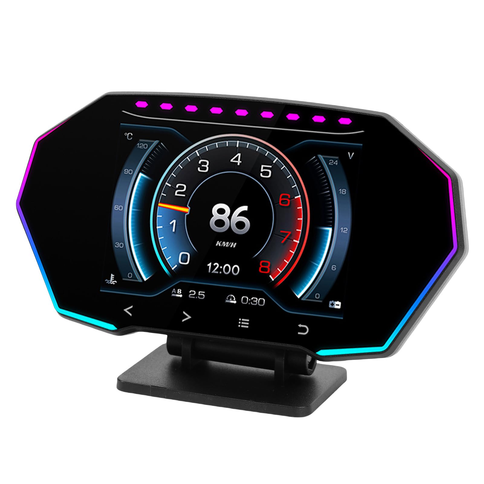 Topiky Pantalla HUD OBD para Coche con Velocímetro GPS, Ajuste Automático