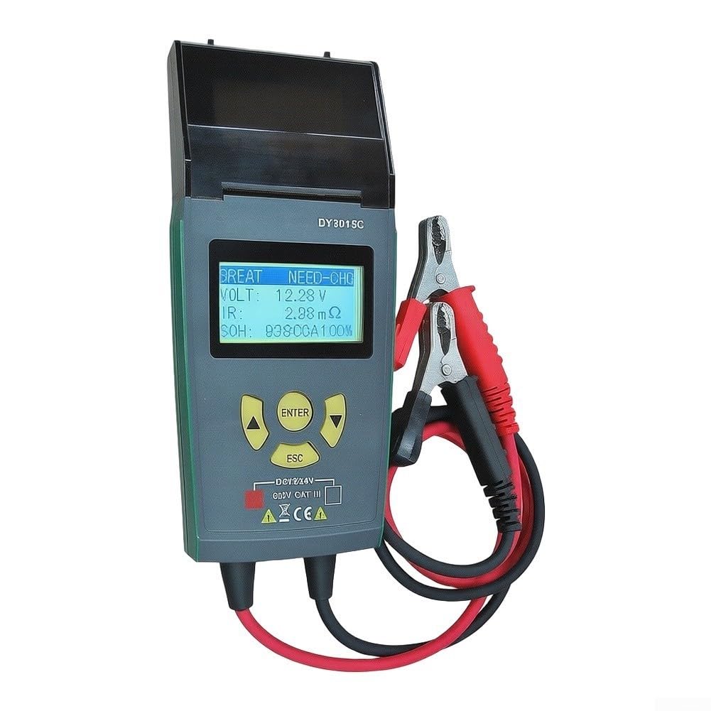 Testeur DY3015C 12 V avec imprimante pour testeur CC 12 V pour AGM gel plomb acide voiture appareil de diagnostic 12 V test rapide 2,5 secondes testeur auto 12 V pour camion voiture bus analyseur 12 V