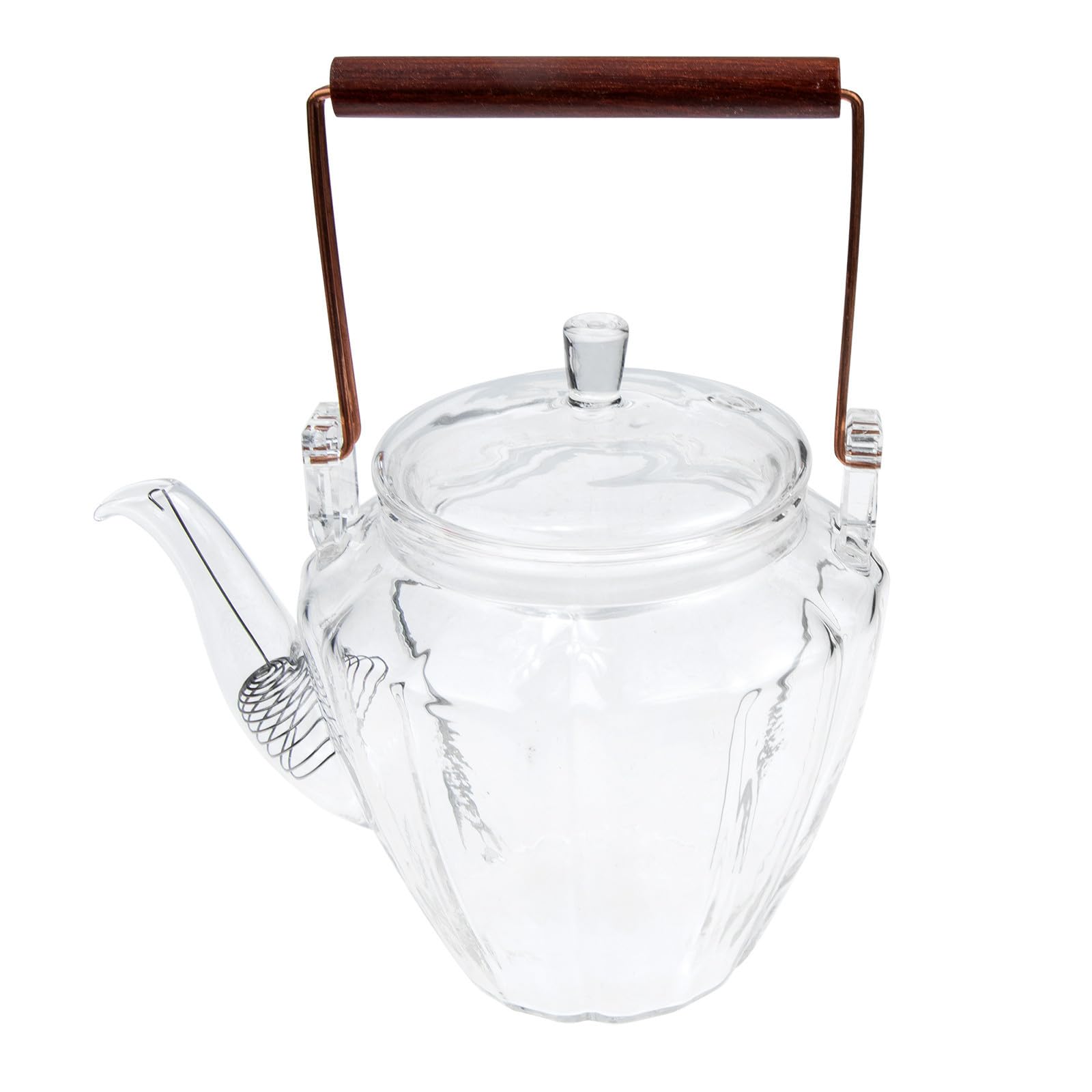 Théière en verre facile à nettoyer compatible induction et tous feux