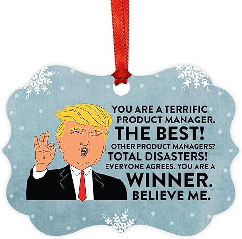 Miniatura 35 de Andaz Press Presidente Donald Trump Fancy Frame Recuerdo Adorno de Navidad, Regalo de broma de Técnico de Farmacia, 1 paquete, divertidas ideas