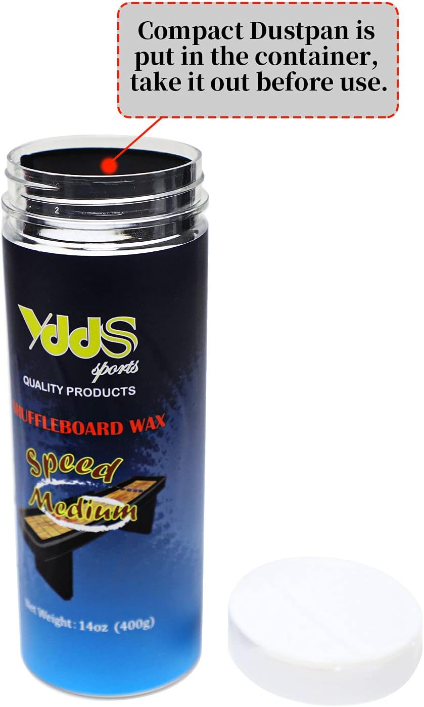 YDDS Shuffleboard Sand - Shuffleboard Wax with Mini Dustpan and Mini Brush, 2 Cans(2×14 oz)