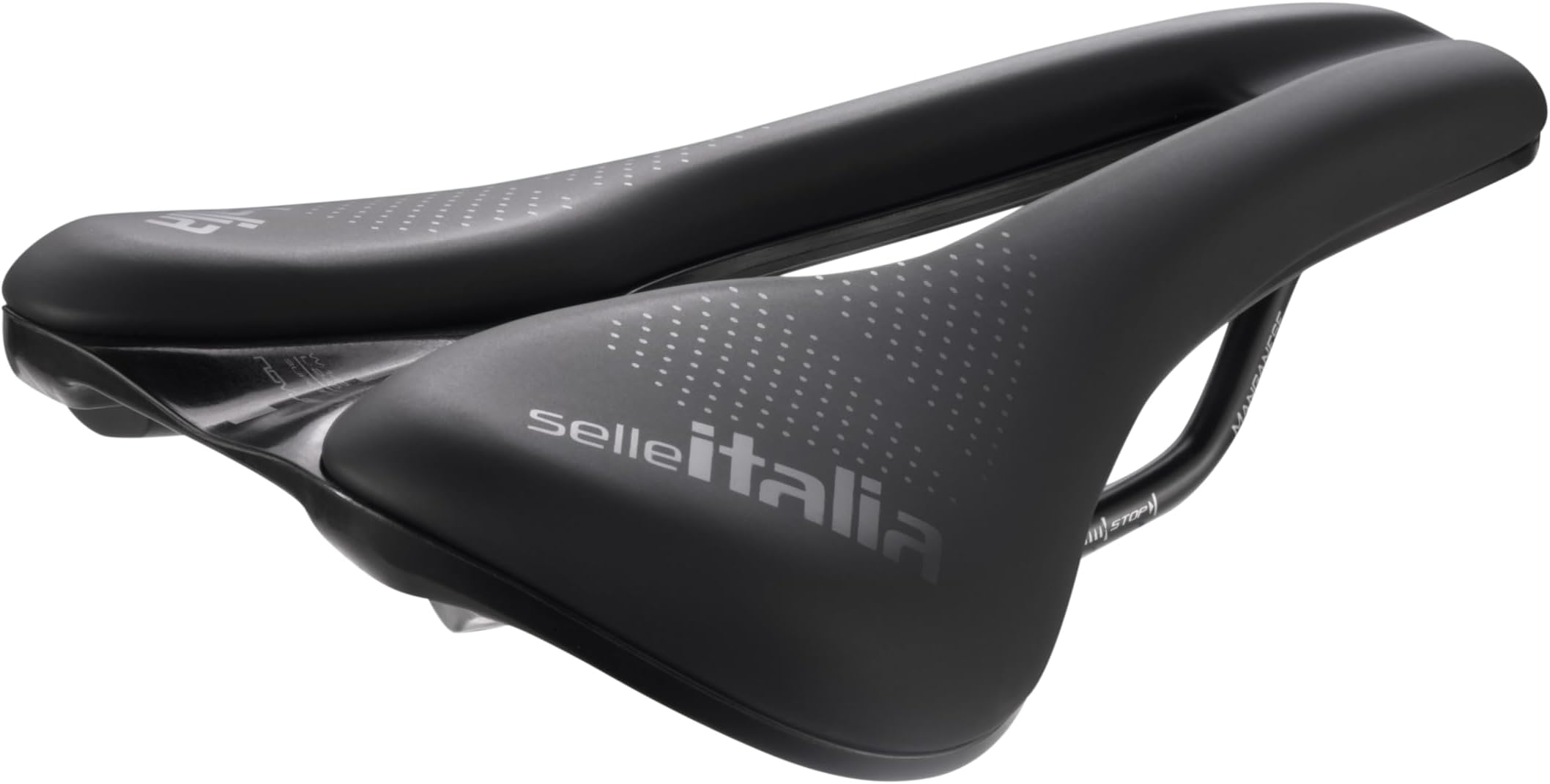 Novus Boost EVO Gravel TM Superflow - Gravel Bike Saddle, Extra Padded Road Saddle, Superflow Hole - Size L3, Black
