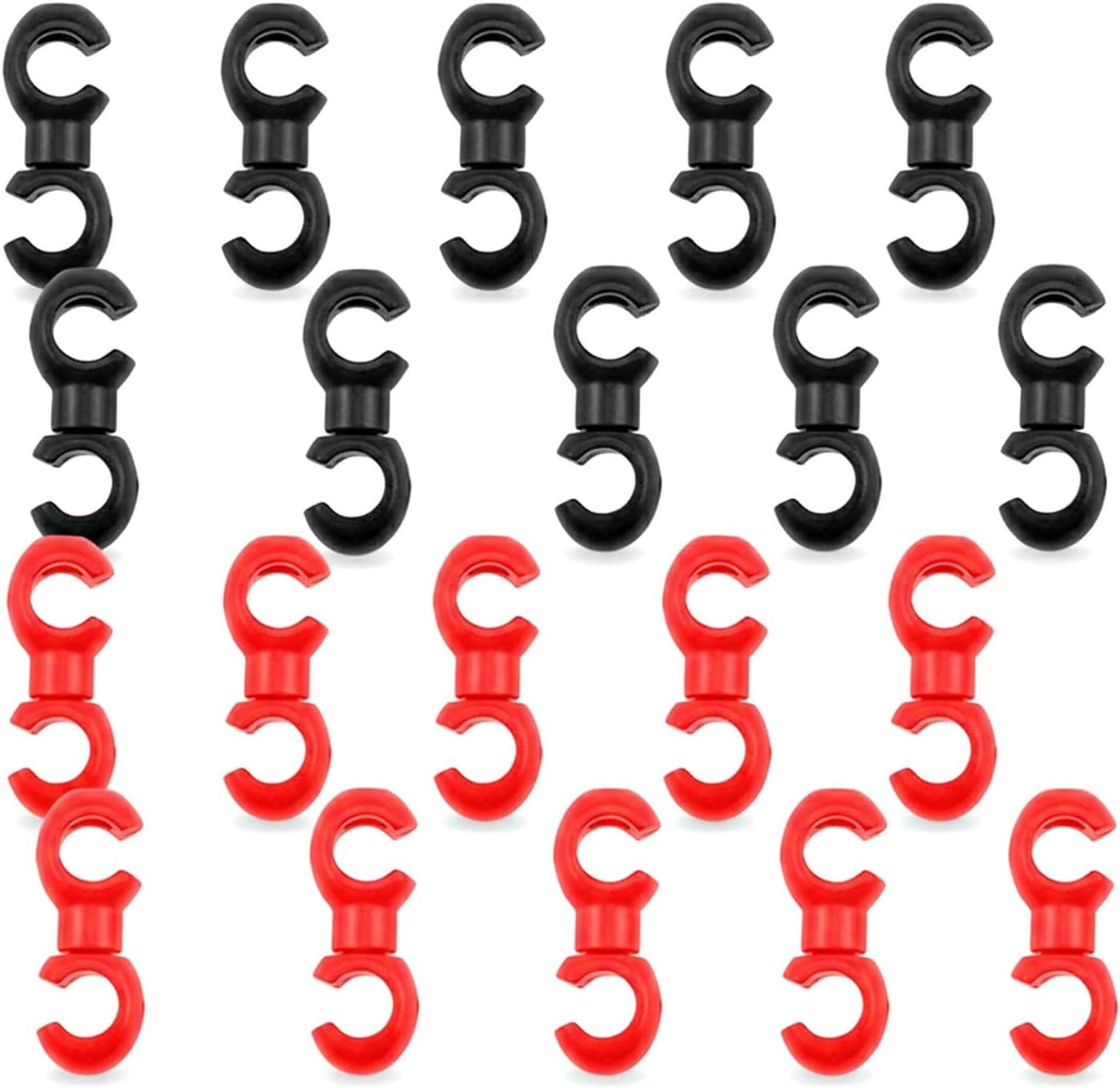 20 Pcs Bike Cable Clips, 360° Rotating S-Hook Housing Guides