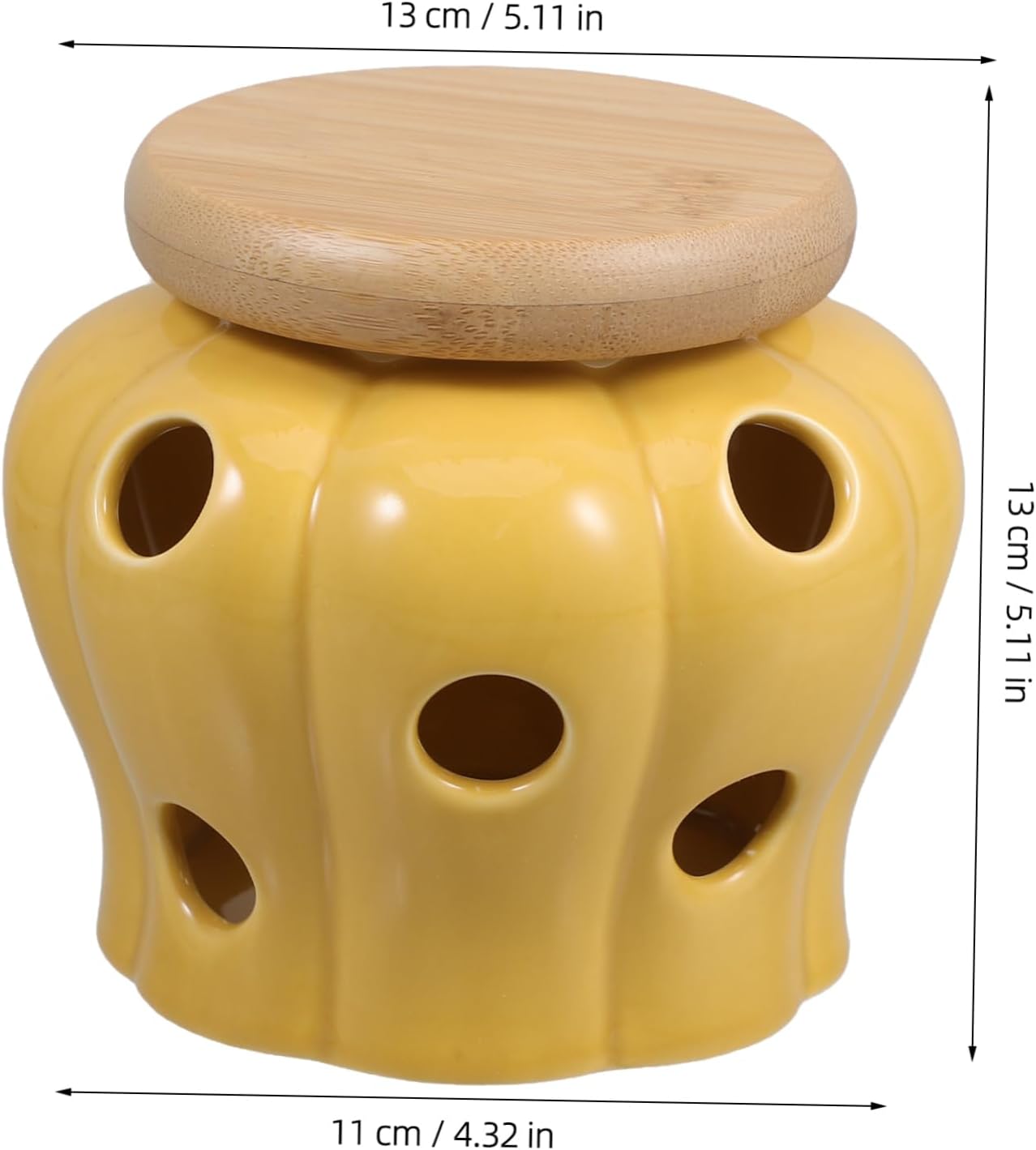 Ceramic Garlic Keeper with Lid Capacity Storage Jar for Garlic and Ginger Space-saving Design for Kitchen Counter Easy to Clean and Dishwasher Safe for Home Organization
