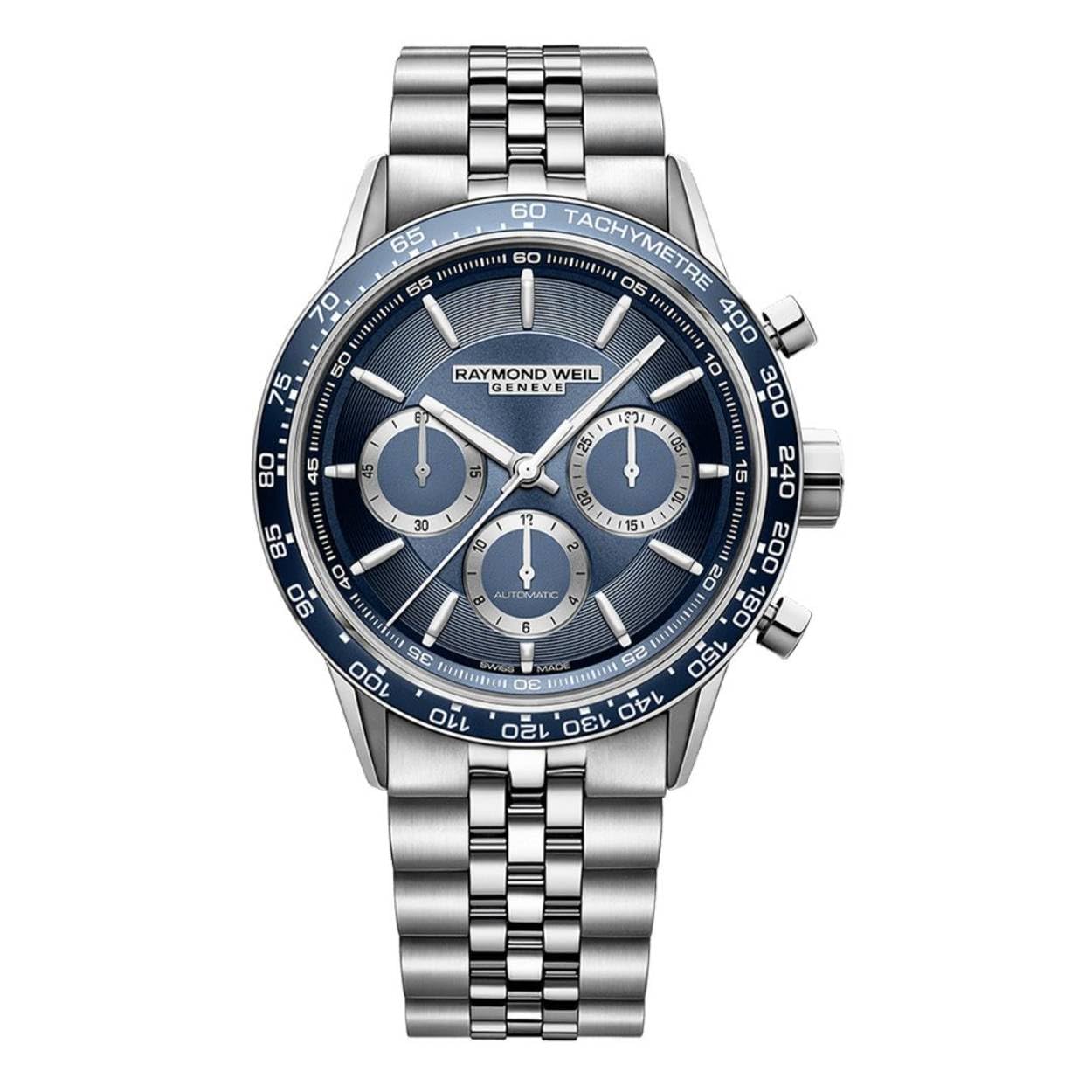 Freelancer Automatic Chronograph 43.5mm Mens Watch Blue