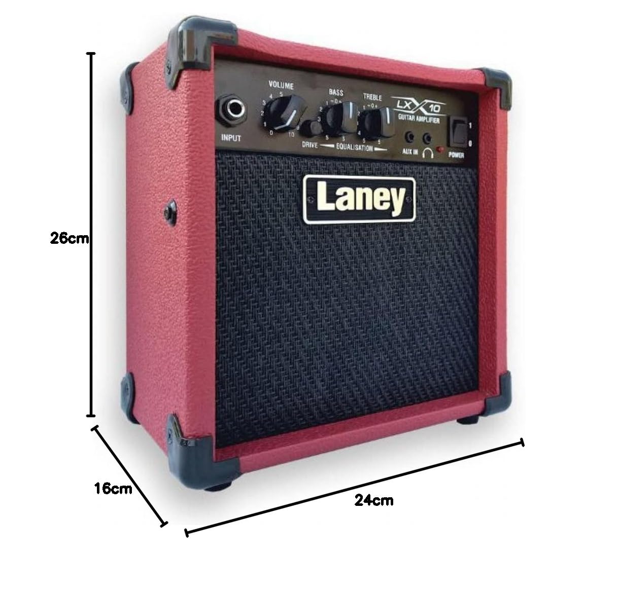 Laney Amplificatore di potenza per chitarra elettrica, rosso (LX10 RD)