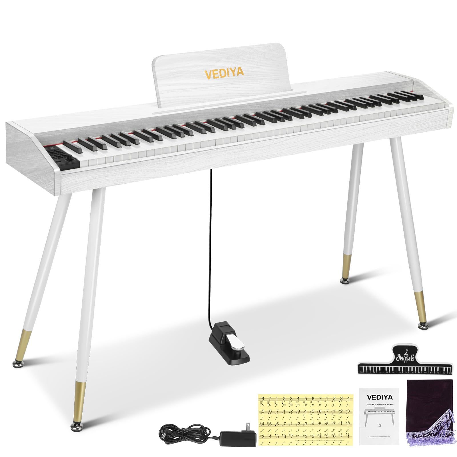 Amazon.com: Vediya Digital Piano Keyboard 88 key,Semi-Weighted