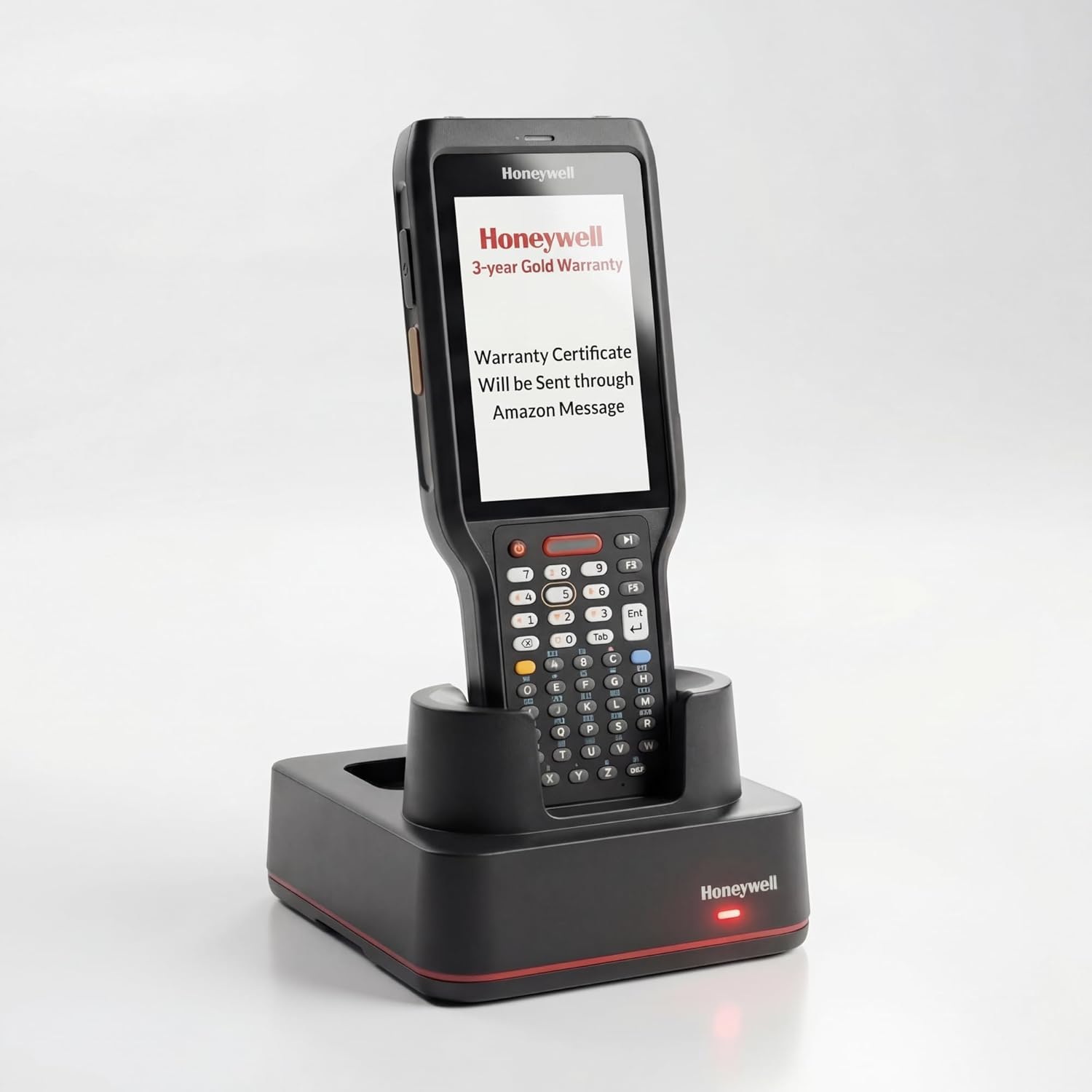 Honeywell CK62-X00-57S1ACG Handheld Barcode Scanner, Android 18 1D/2D Mobile Computer, 8GB/128GB, 47-Key Rugged PDA, 7000mAh Battery with Standard Scan Range (1 Bay Charging Base, 3-Year Warranty)