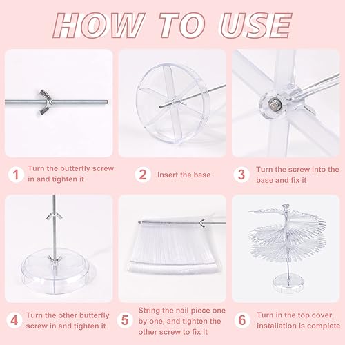 Miniatura 5 de Subay Palitos de muestras de uñas, 120 piezas de muestras de color de uñas transparentes para esmalte de gel, palos de práctica de muestras de uñas