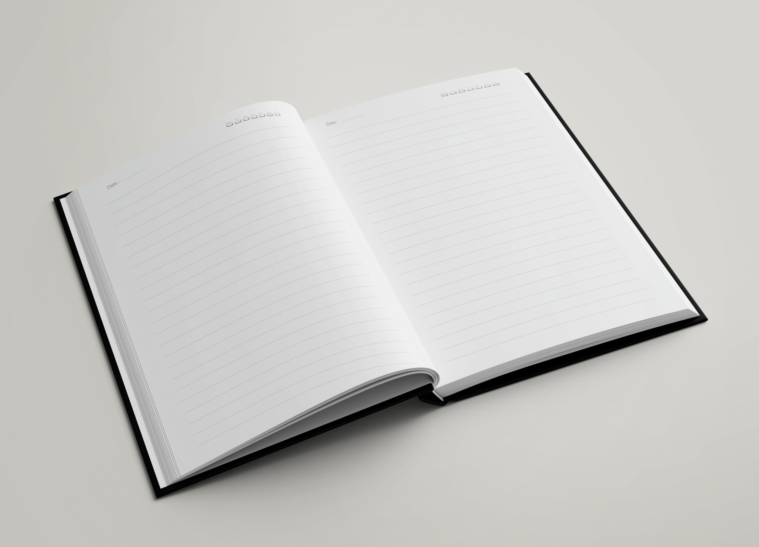 AccuPrints Hard Bound Paper Notebook|Compact Size A5 (8.25 x 5.7)|200 Pages, 80 gsm|Flat Opening Hardbound Work diary-01 3