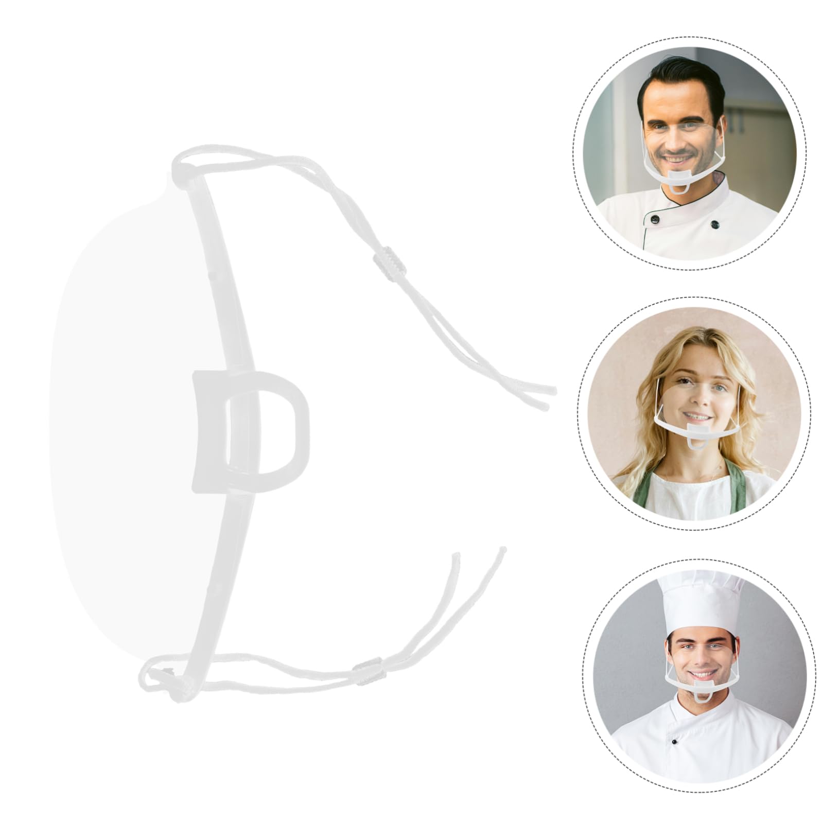 IMIKEYA 5 Ensembles Masque De Chef Masque Alimentaire Fourniture De Restauration Masque Anti-buée Hygiène Alimentaire Masque pour Servir De La Nourriture Accessoire De Chef 20 Pièces * 5