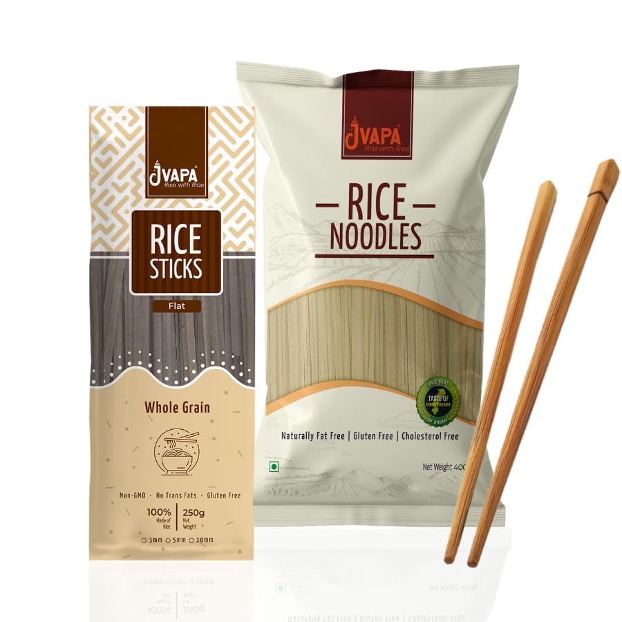 Rice Noodles Combo, Round and Flat, Brown Rice, Beetroot, Wholegrain Flavours, with Chopsticks (Noodles,Chopstics & Rice Sticks Flat Wholegrain) (B0D71FDCXX) Amazon Price History, Amazon Price Tracker