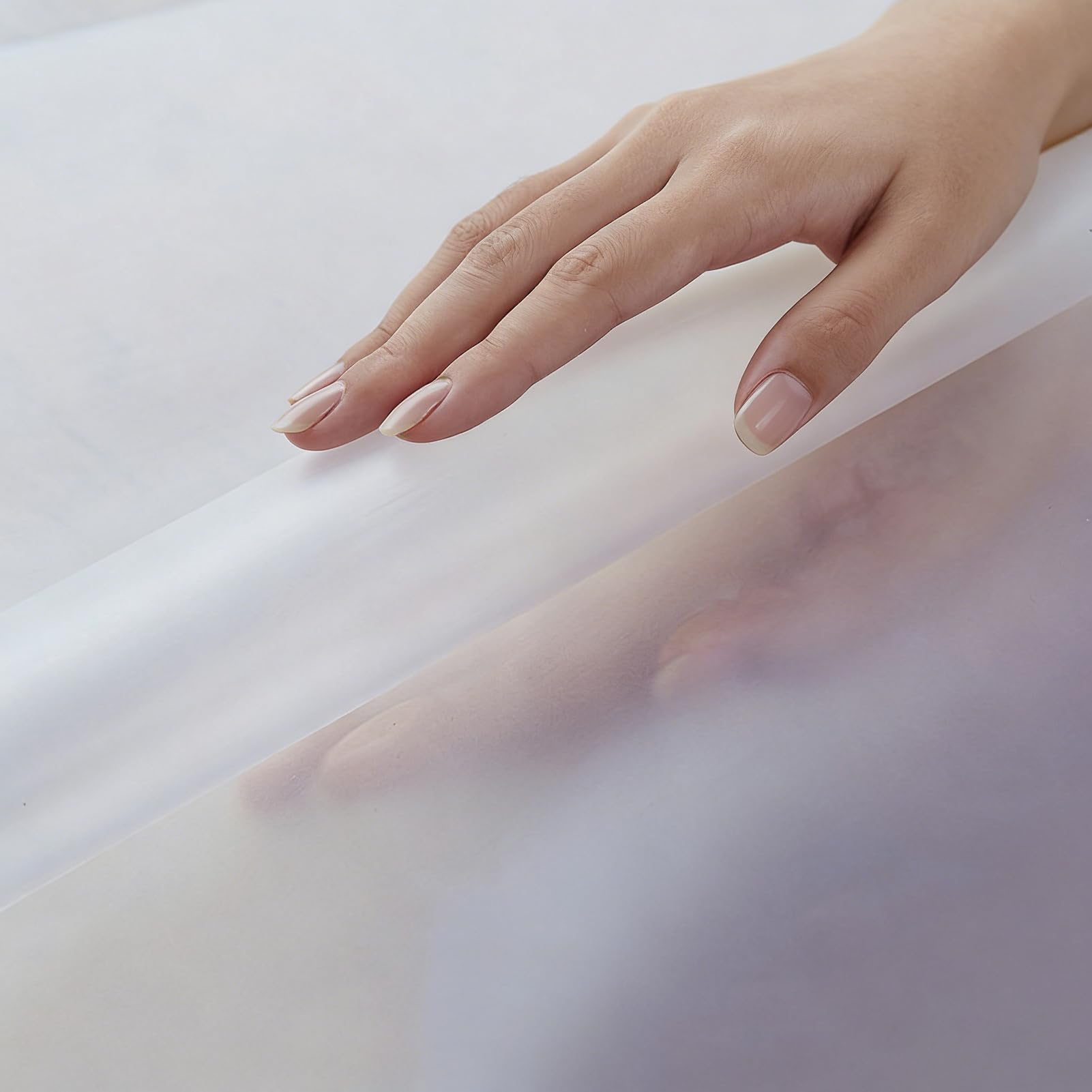 Grand Tapis en Silicone Résistant à la chaleur Tapis de Comptoir de Cuisine Antidérapant Imperméable Tapis de Table, Transparent, 60 x 180 cm