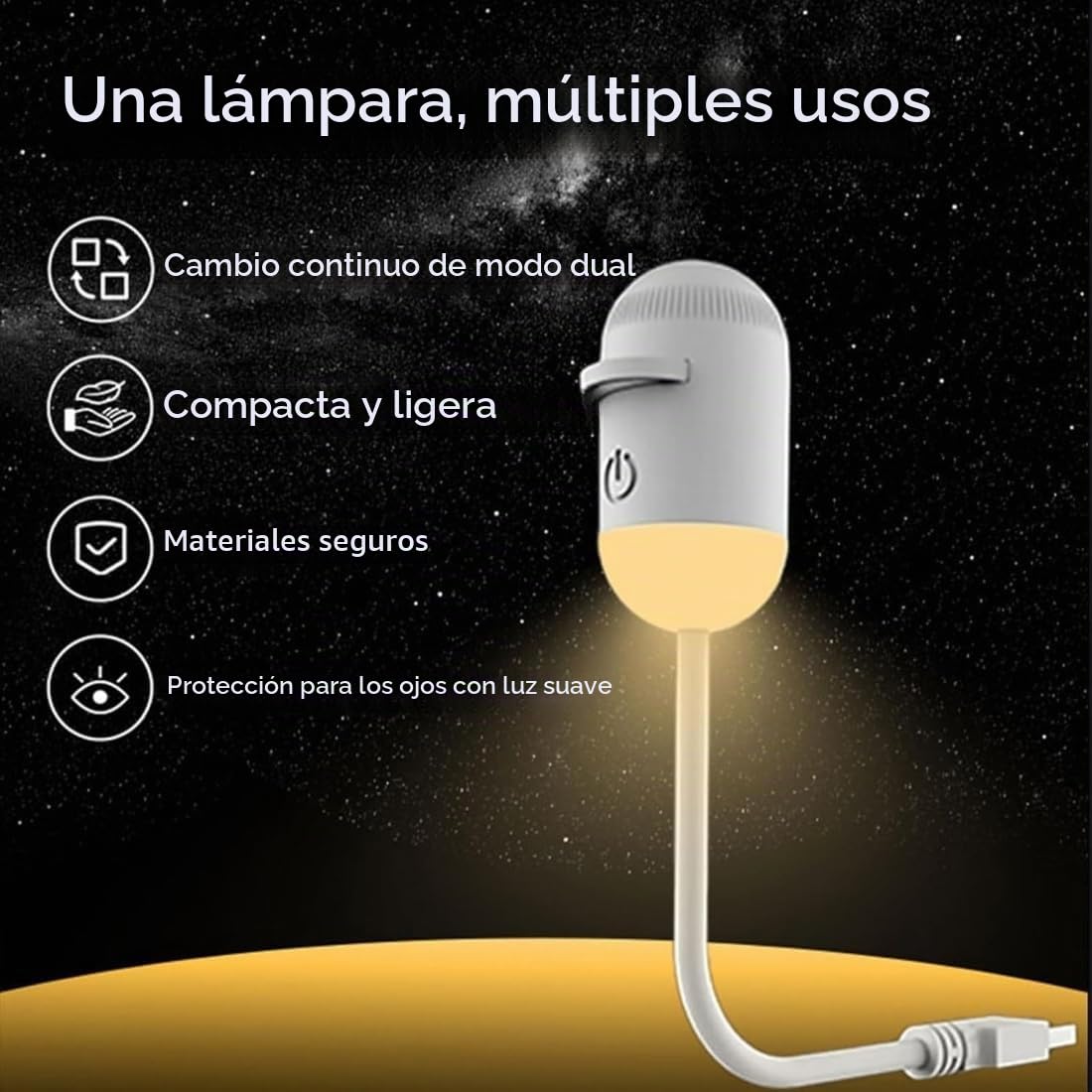 2-in-1 Galaxy Projector Night Light, Portable Galaxy Starry Sky Projector Lamp Night Light with HD Films, USB LED Starry Sky Night Light Projector, for Car and Bedroom Decoration (24-image)