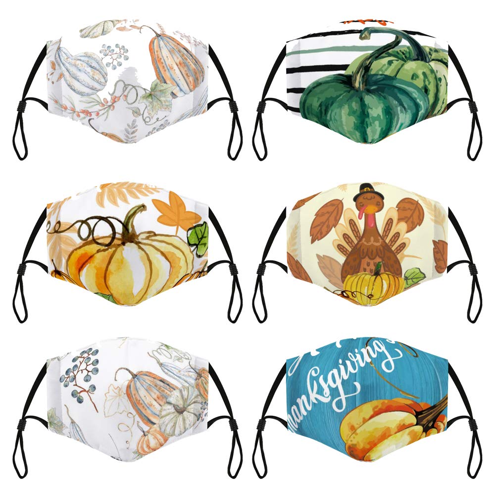 6 Pack Cloth Face Masks for Adults, Adjustable Washable Reusable Women Men Fashion Face Protection Cover