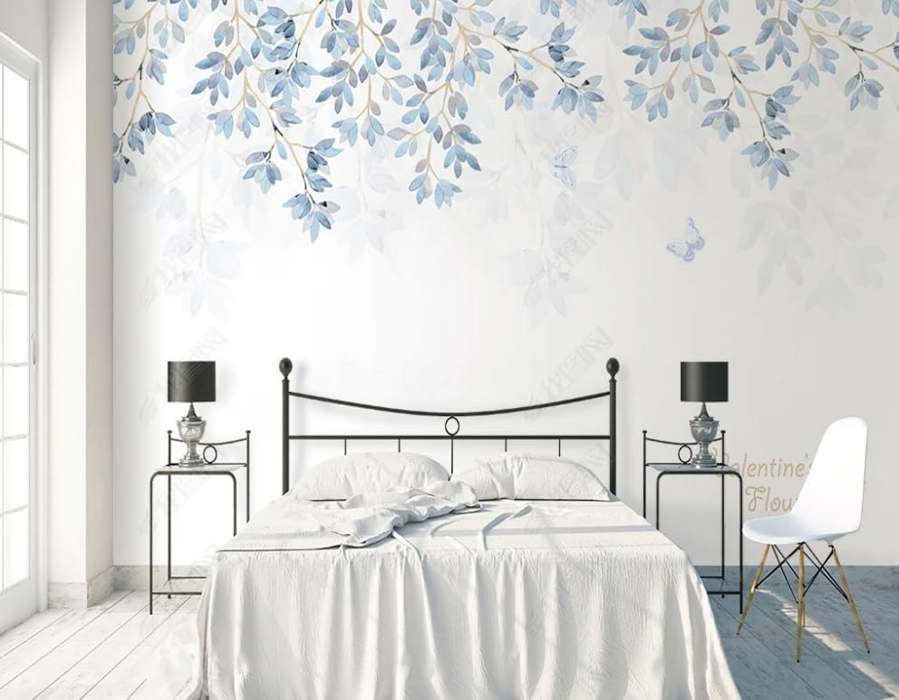 Papier peint intissé feuilles fraîches 150x105 cm | Poster géant mural pour salon et chambre