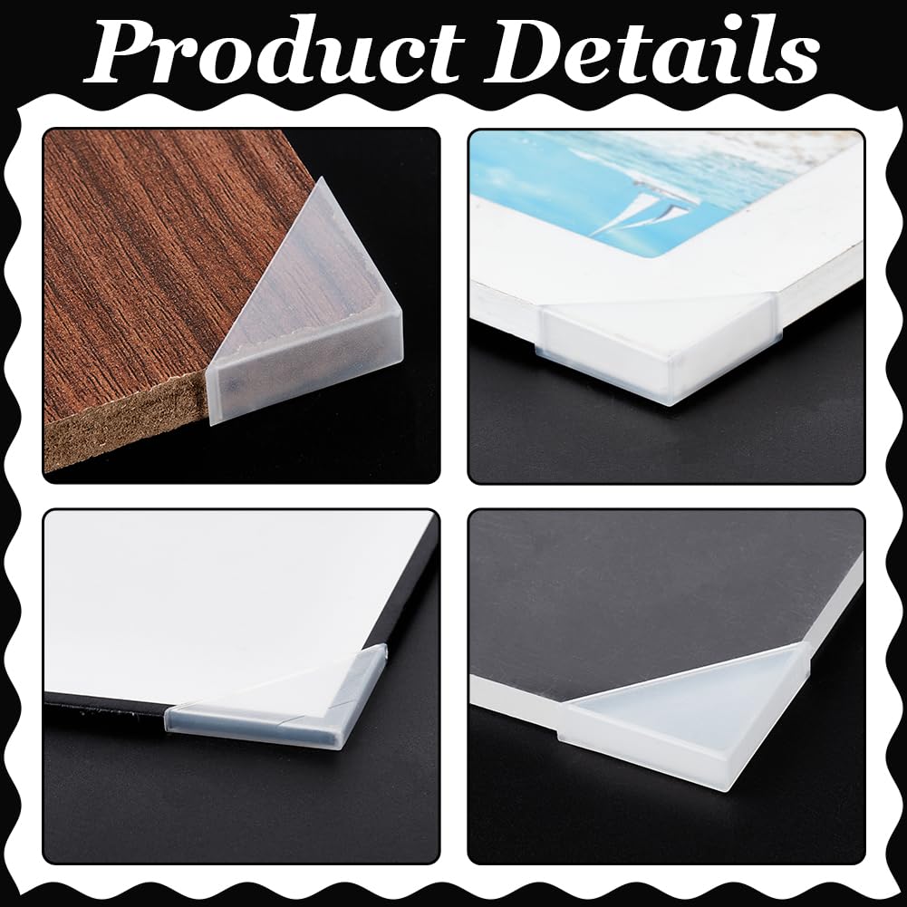 50 Angoli Foto Trasparenti - 49x23.5x7 Mm, Per Album, Scrapbook, Cornici, Montaggio Senza Colla - Foto 2