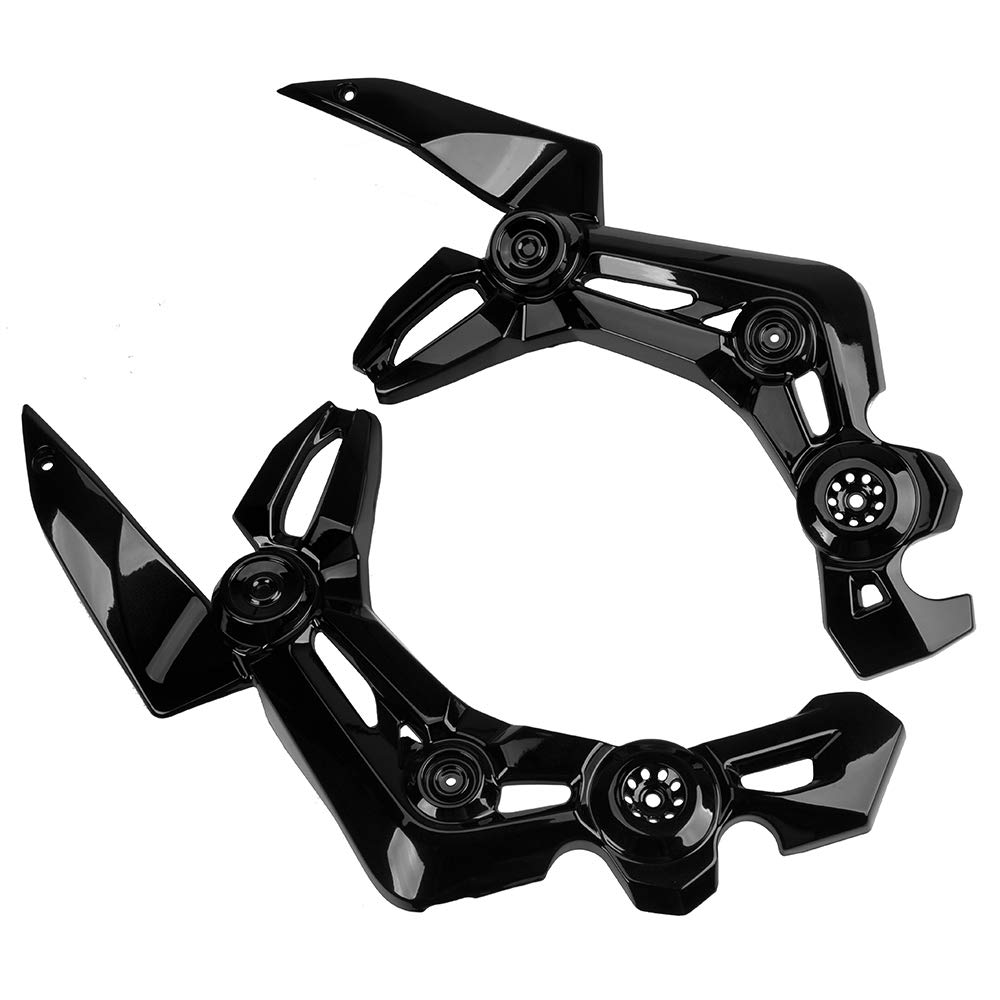 Couvercle Latéral de Cadre Gauche Droit Garniture de Panneau de Capot Couvercle de Carénage pour K-awasaki Z900 Z 900 2017 2018 2019 17 18 19 (Noir)