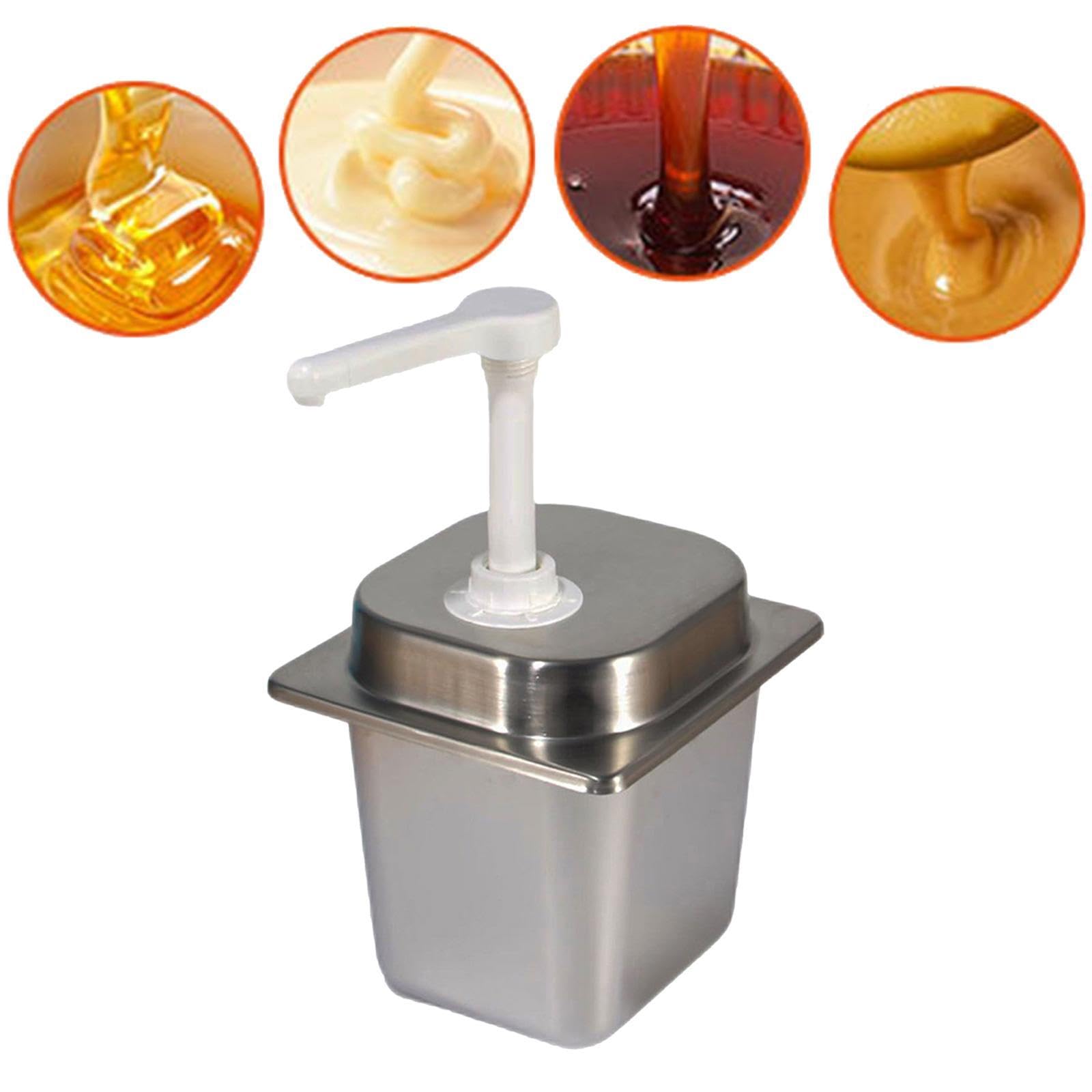 Botella con Dosificador de 2,3 L para Salsas Y Condimentos, Dispensador Manual para Cocina Y Bar, 30 CC