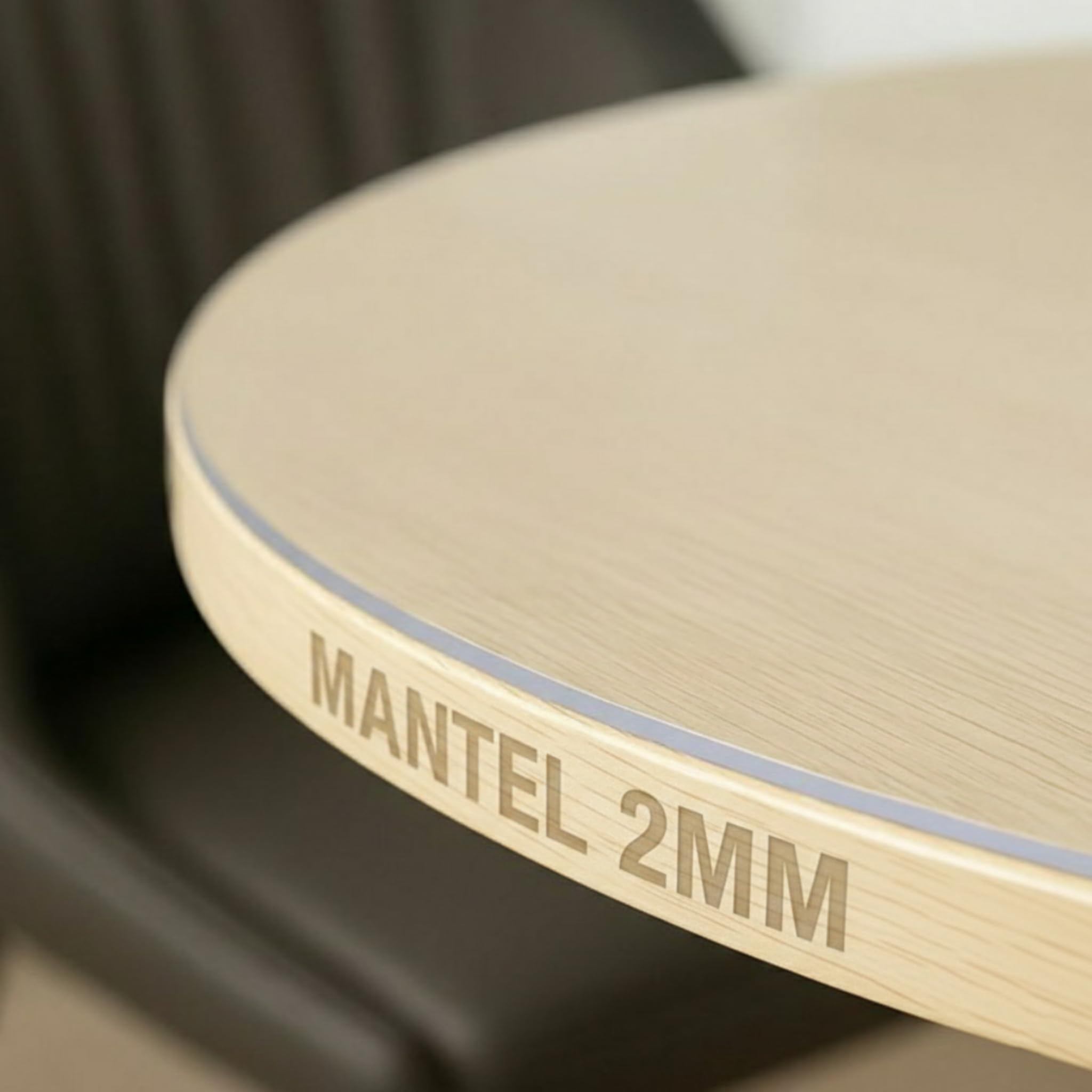 Trente Protector de Mesa Transparente Redondo 120 cm Ø – Grosor 2mm – Mantel Protector con Borde Oblicuo – Plástico Transparente Antimanchas e Impermeable – Fácil de Limpiar y Resistente